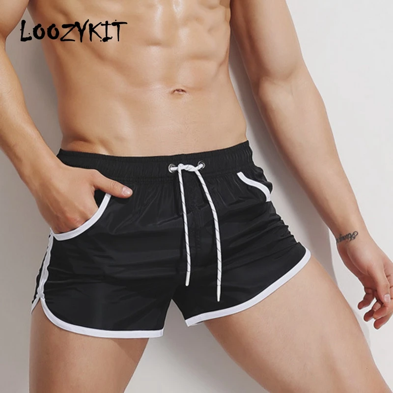 

Loozykit Summer Men's Beach Shorts Swimming Surf Board Shorts Drawstring Pocket Home Casual Trunks Bathing Bottoms Sea Costume