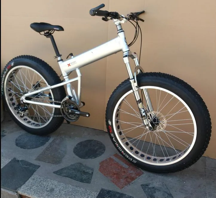 Cheap foldable  portable snow/beach  bike  folding  21/24/27/30 speed alloy mountain bicycle  CE certification 26*4.0 inch  22 7