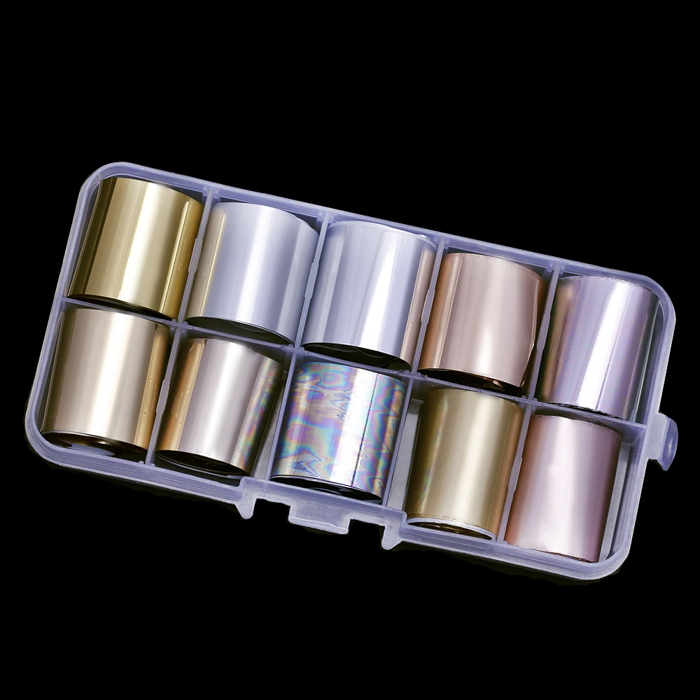 

12 Colors (2.5*100) Nail Art Transfer Foil Sexy Starry Sky Nail Sticker Decals Decor/Nail Art Foil Paper / Rose Gold/ 12pcs
