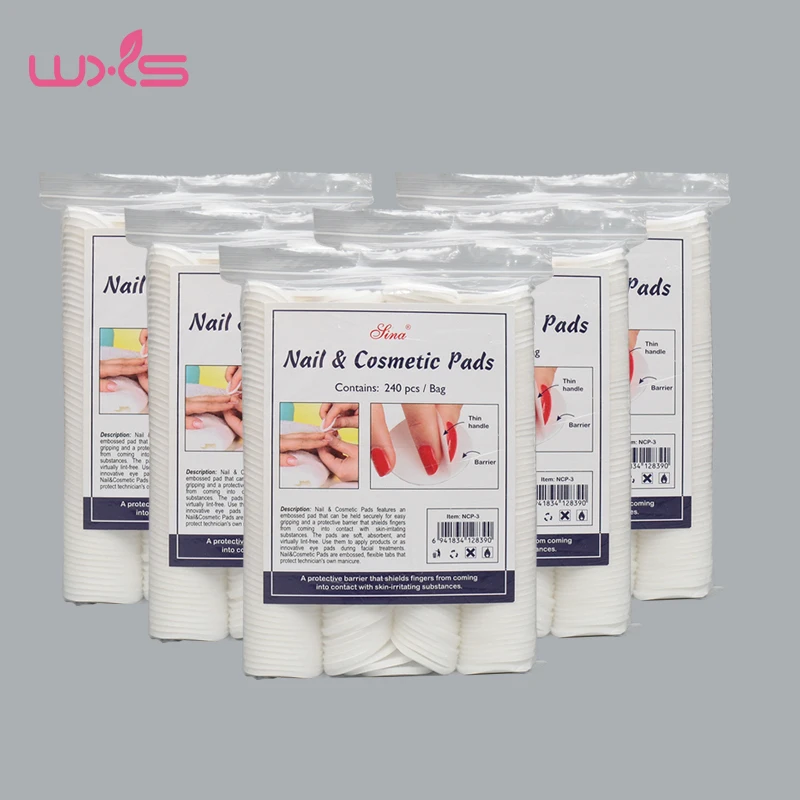 240PCS Nail Polish Remover Cleaner Wipes Cotton Pads Soak Off UV Gel