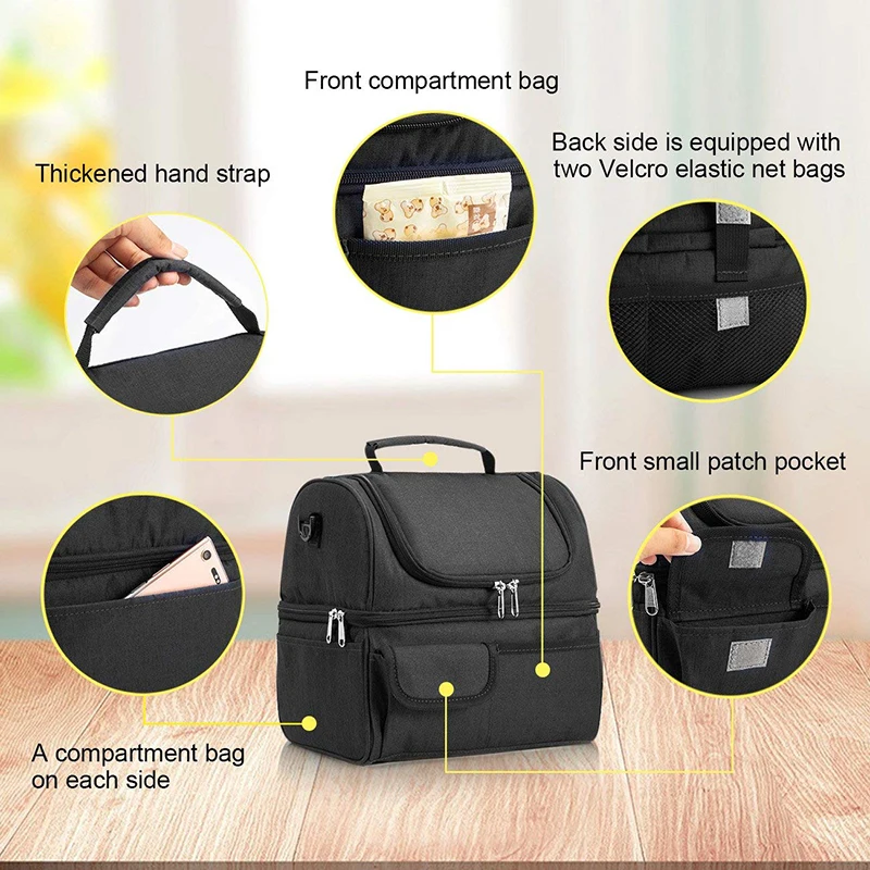 Portable Lunch Picnic Bag Beer Bags Drink Food Cooler Box Ourdoor Camping Equipment Women Men Kids Beach Fridge Thermal Basket (17)