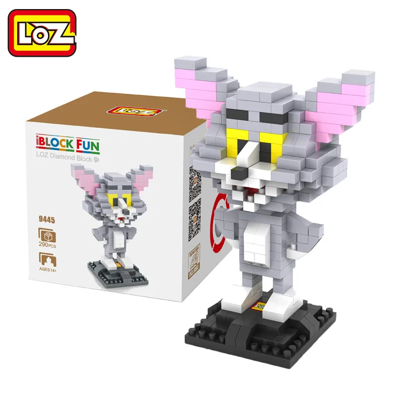 

LOZ Block toy Mini Tom Cat Cartoon Dolls Diamond Bricks Tom and Jerry Assemble Building Blocks Toys For Children