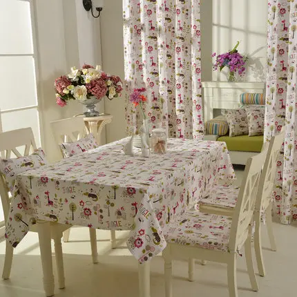 Мультипликационный кухонный комнаты; декор для детей для кофе, чая, столовая масло доказательство воды скатерть для стола - Цвет: red