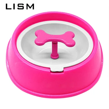 

Pet Dogs Product Supplies Spinning Bone Dog Feeding Food Bowls Slow Down Healthy Eating Feeder Dish Tools Prevent Obesity New