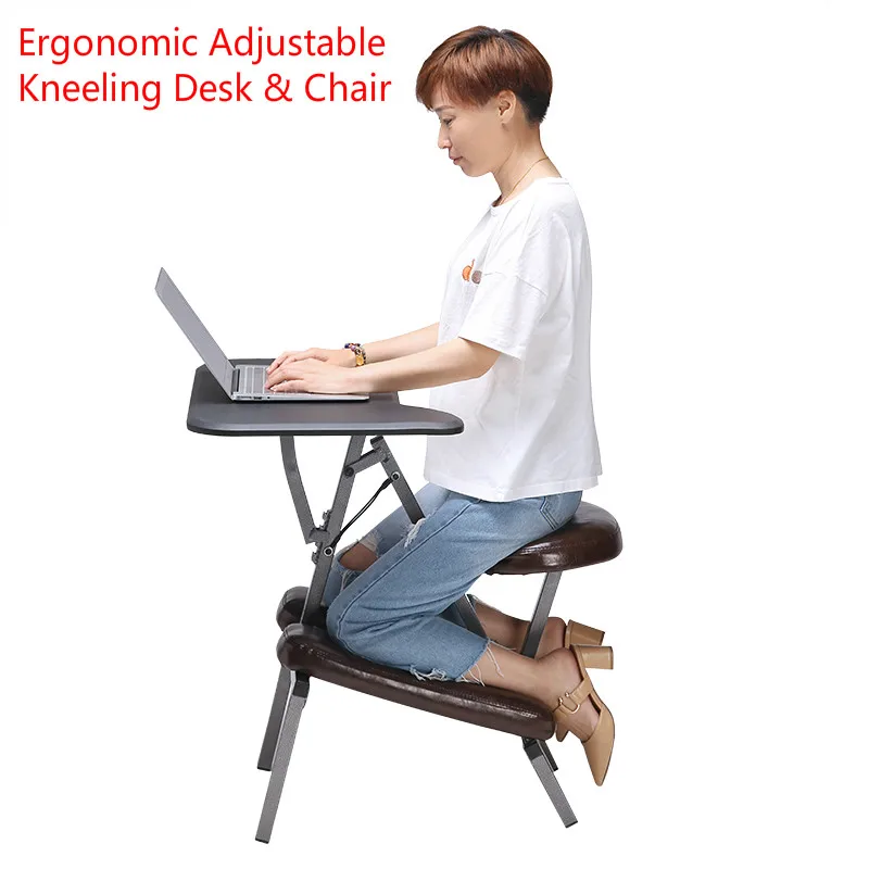 15 Ergonomic Adjustable Kneeling Desk Combination Chair Mobile