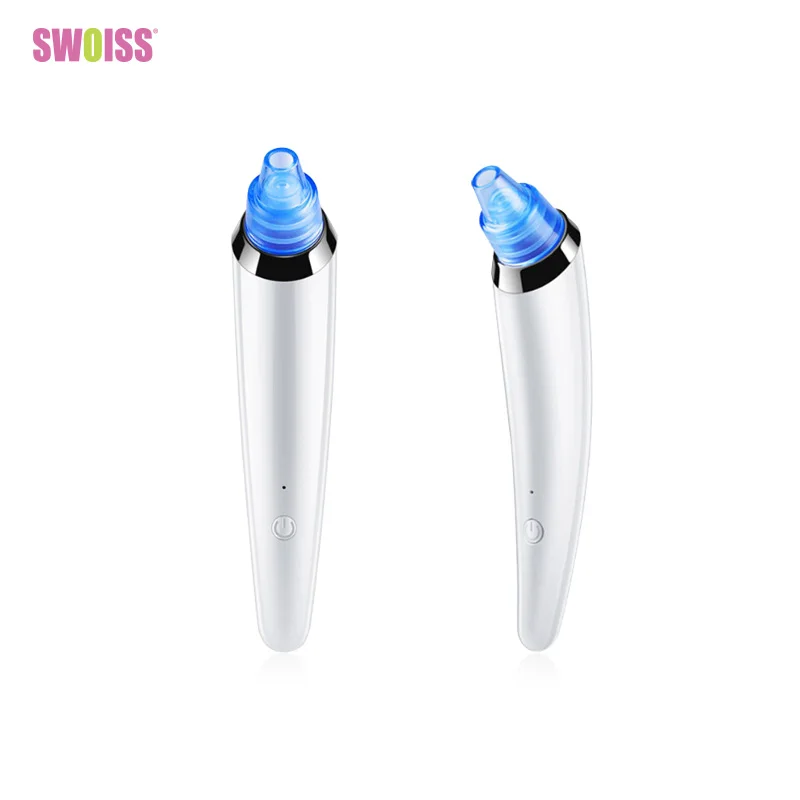 

White Electric Blackhead Remover Pore Vacuum Cleaner Nose Face Cleansing Facial Cleaner Cupping Machine Skin Care