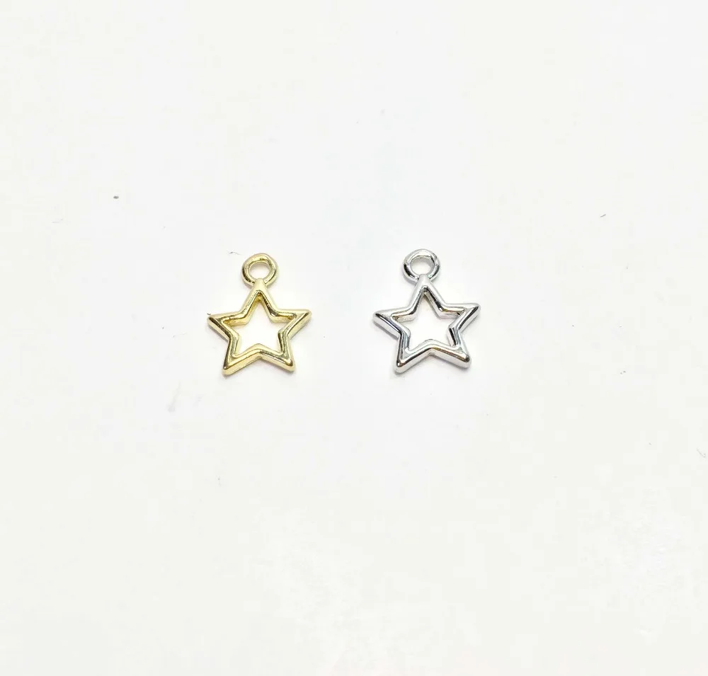 

Eruifa Hot Mini Polished Shiny Open Star Wholesell 20pcs per bag necklace,earring bracelet jewelry DIY handmade 2 colors