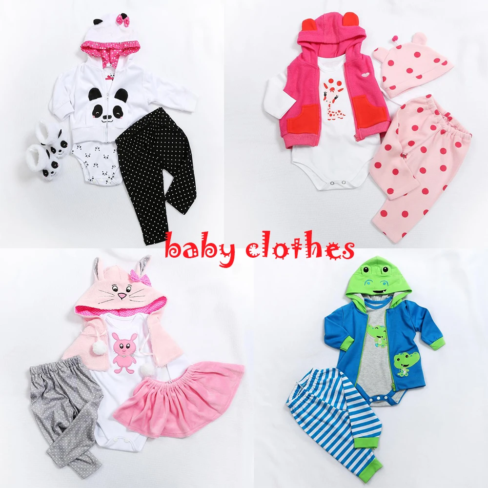 5057cm Reborn Silicone Babies Doll Clothes Red Fashion 02month Baby