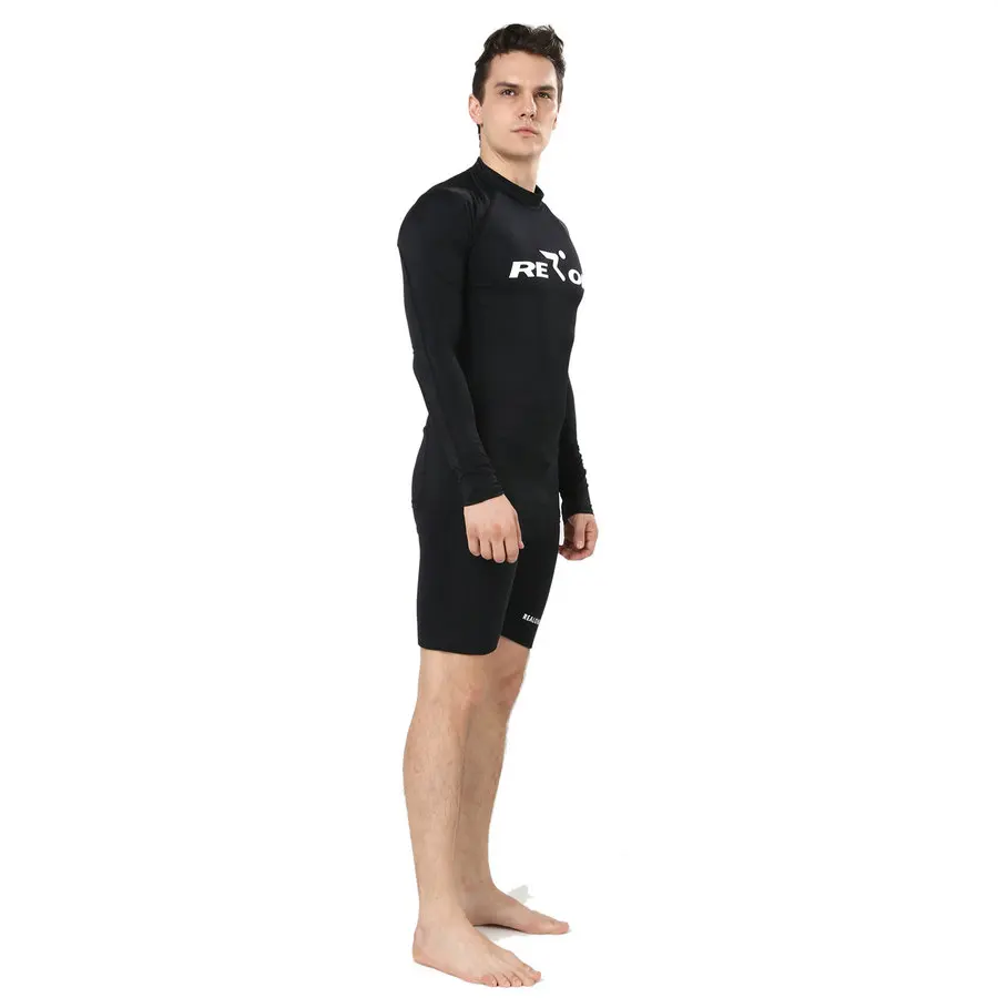 Realon Rashguard черные мужские футболки для плавания для мужчин и женщин Basic Sin солнцезащитный чехол для пляжа