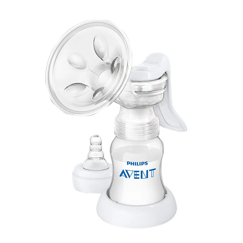 AVENT 120ml Manual Breast Feeding Pump Original Manual Breast Milk BPA Free Silicone With Bottle Nipple