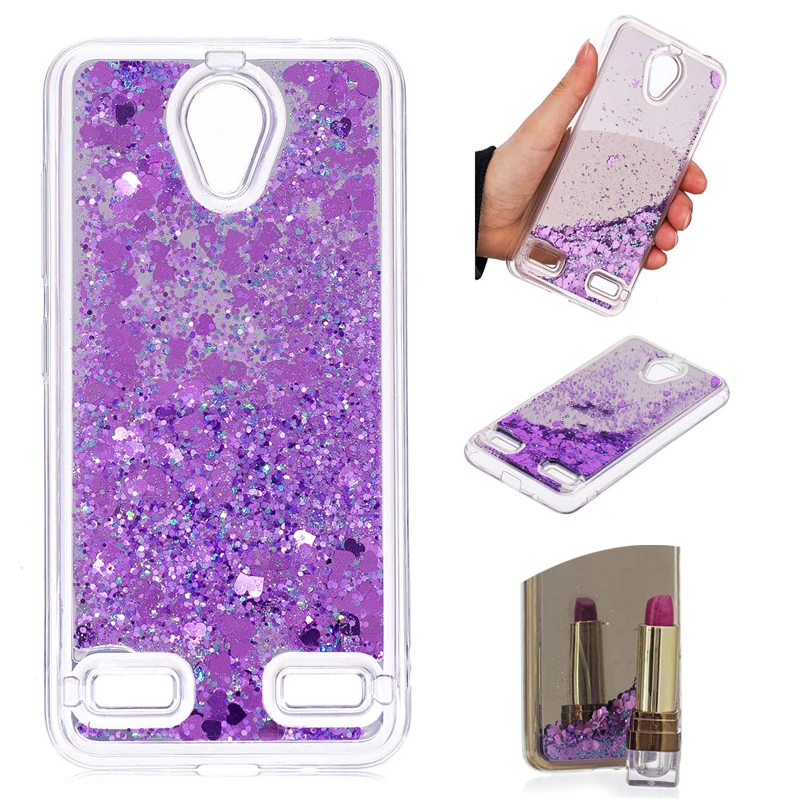 

Dynamic Liquid Quicksand Glitter Phone Case For ZTE Blade A520 A 520 5.0" Mirror Case Back Cover