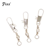 20PCS Ball Bearing Swivel Solid Ring Interlock Snap Pin Fishing Connector 6 8 River Lake Sea