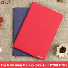 Чехол-подставка для samsung Galaxy Tab A 8,0 P200 P205 SM-P200 SM-P205 с S Pen " Планшет ультра тонкий из искусственной кожи чехол