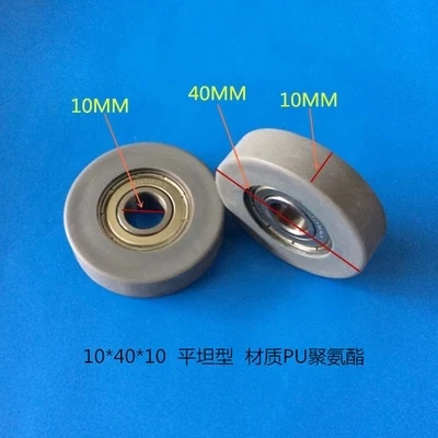 

high quality polyurethane PU coated ball bearings 6000zz embedded bearing Total Diamater: 10*40*10mm