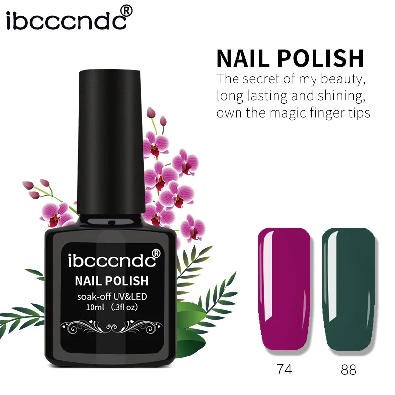

10Ml Soak Off UV Gel Nail Art Design Gel Varnish Enamel LED uv gel Nail Polish Lacquer Manicure Semi Permanant Polish 120 Colors