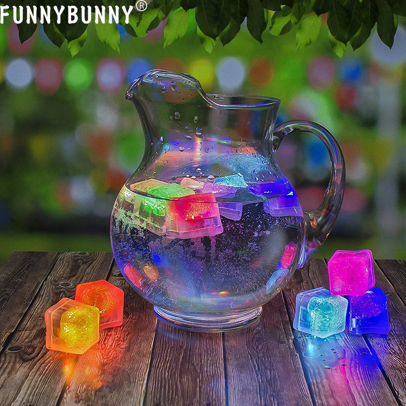 FUNNYBUNNY 5 шт. светодиодный светящийся кубики льда несколько цветов загорается игрушка бары для вечеринок и фестивалей