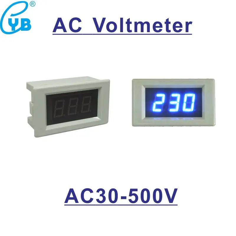 AC 30-500 V Цифровой измеритель напряжения светодиодный Синий Вольтметр Электрический инструмент для напряжения AC 110 V 120 V 240 V 380 V монитор напряжения