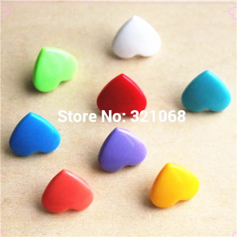 

8 colors mixed notes heart-shaped 80 sets of the plastic snap button baby diapers With the buttons