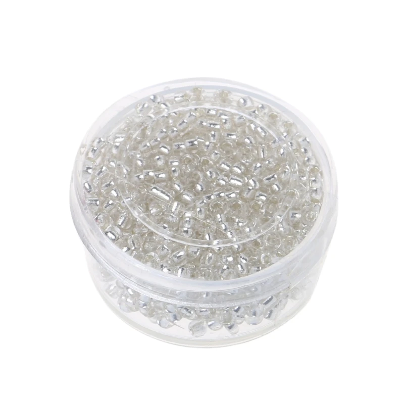 

800pcs 2MM Silver Lined Czech Glass Seed Beads Space Beads Jewelry DIY W77