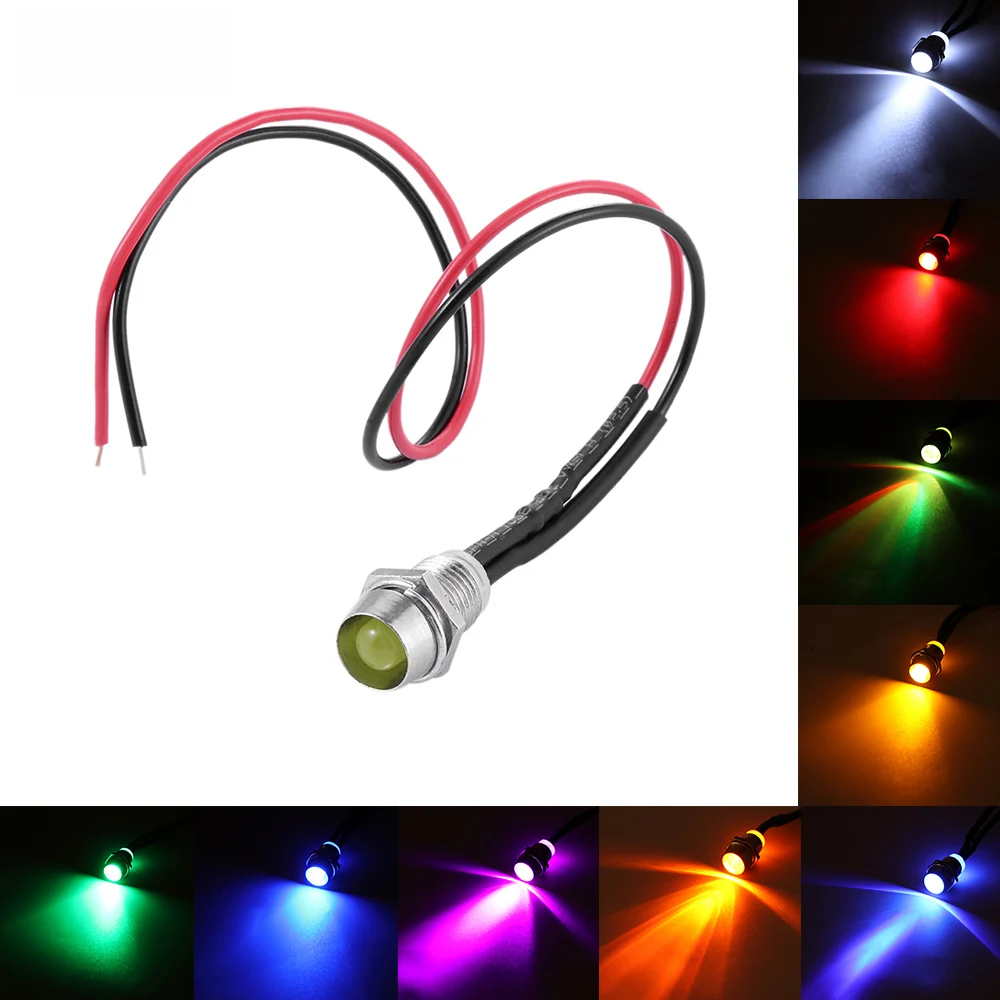 

3v 5v 6v 12v LED Indicator Light Pilot Dash Car Van Boat Warning Dashboard Signal Light Lamp for Car Boat Marine