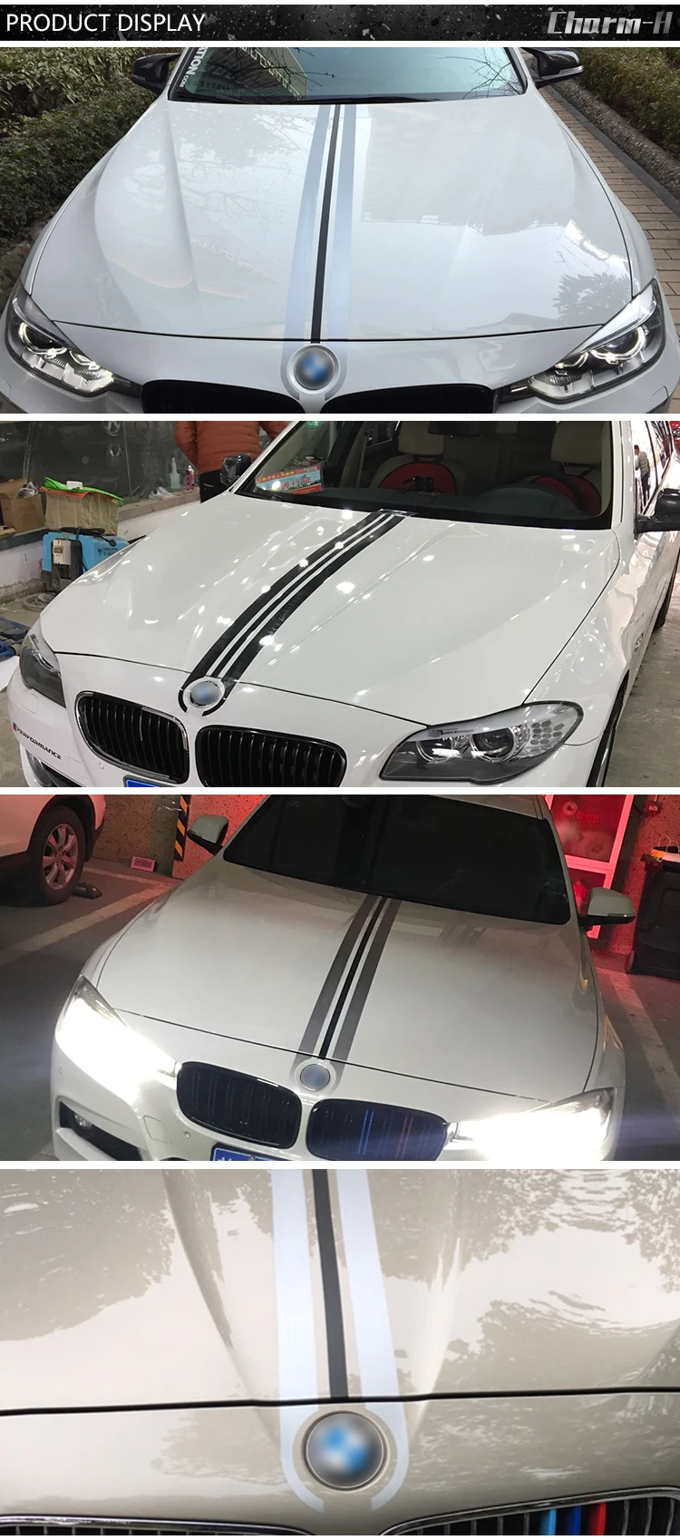 Автомобиля капот Racing Stripes линии наклейки крышка двигателя для BMW f11 g30 e46 e36 e90 f30 f31 f34 e39 e60 f10 f07