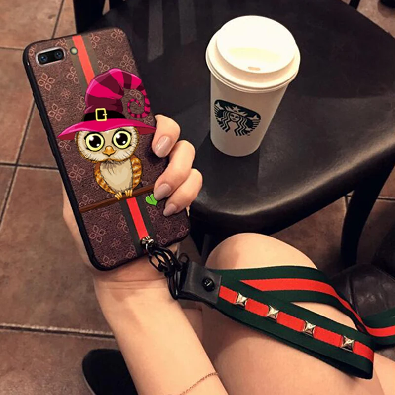 Для iPhone 7 plus мультфильм чехол для телефона с ремешок Высокое качество Мягкий ТПУ