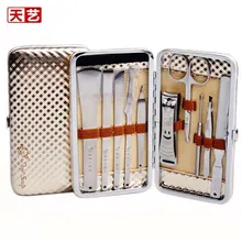 10 шт./компл. Профессиональные украшения для маникюра инструменты для личного ухода за ногтями наборы с чехлом
