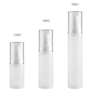 

Airless 15ml 30ml 50ml Empty Vacuum Pump Toilet Vessel Cosmetic Frosted Bottle Mini Transparent Lotion Makeup Container