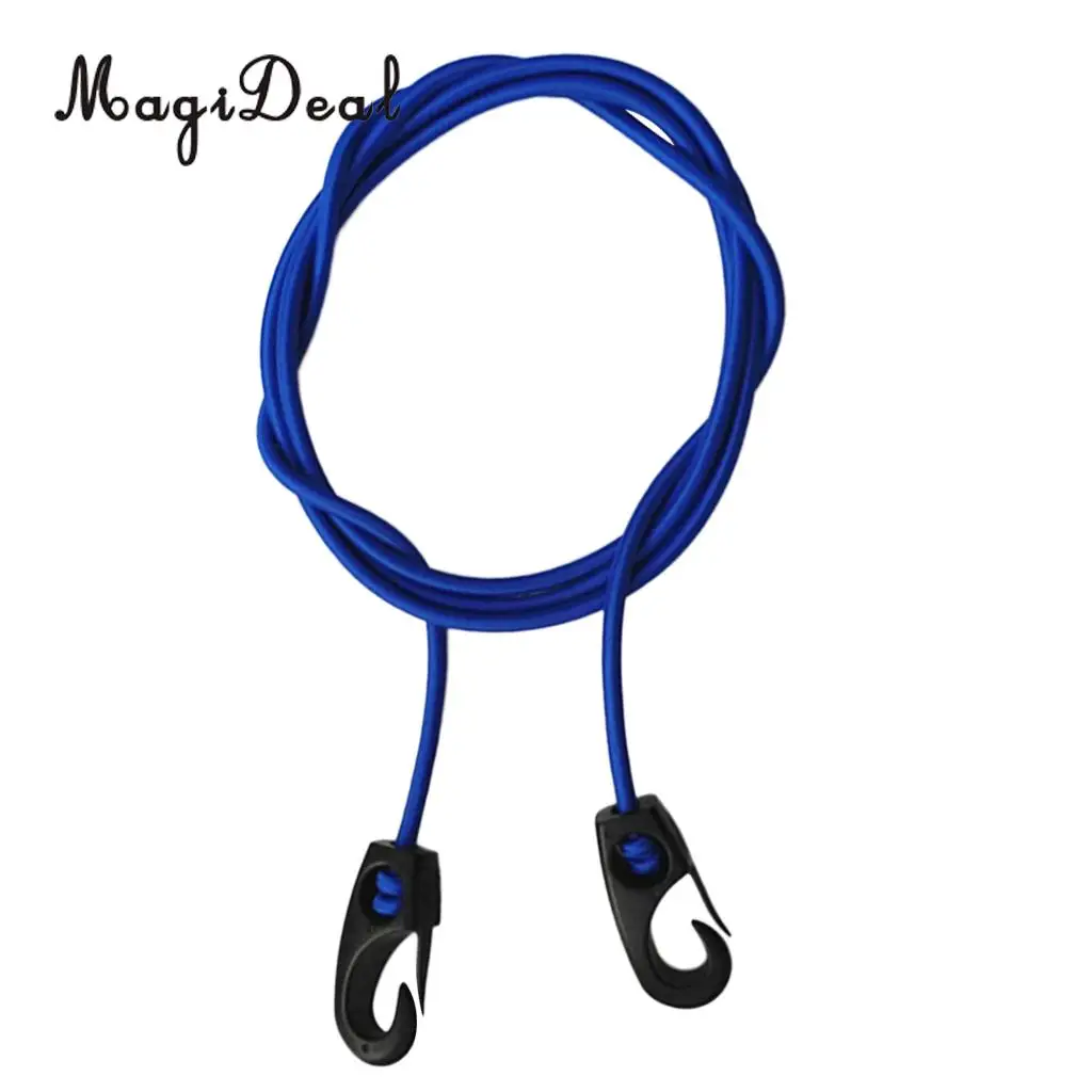 MagiDeal 185mm 5mm Elastic Bungee Cord Shock Rope Lanyard & Hook Snaps Tie Down Fishing Dinghy Kayak Boat RV Caravan