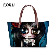 FORUDESIGNS New 2017 Women Skull Handbags Designer Luxury Brand Tote Bags Womens Clutch Handbag Famous Skull