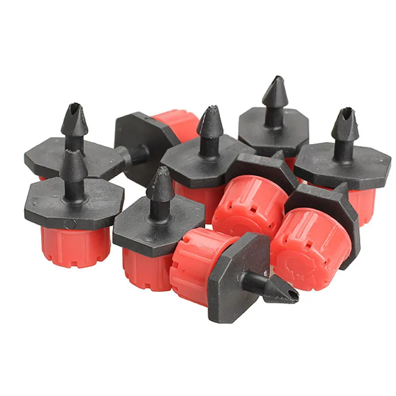 JX-LCLYL 50Pcs Garden Micro Flow Dripper Drip Head 1/4 Inch Hose Irrigation Misting 