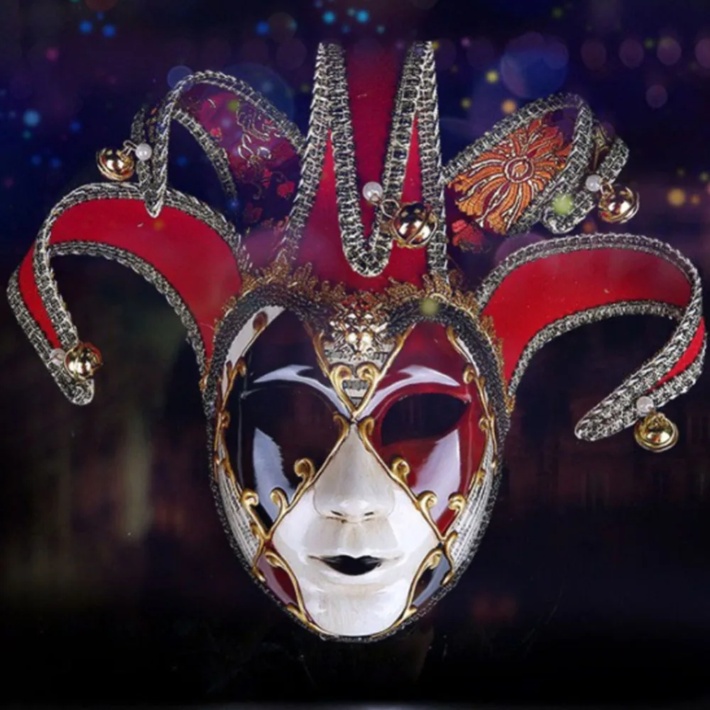 Halloween Masquerade  new style Coloured drawing Mask high Venice woman Perform Joker Mask Props Gifts PVC Mask High Quality 5