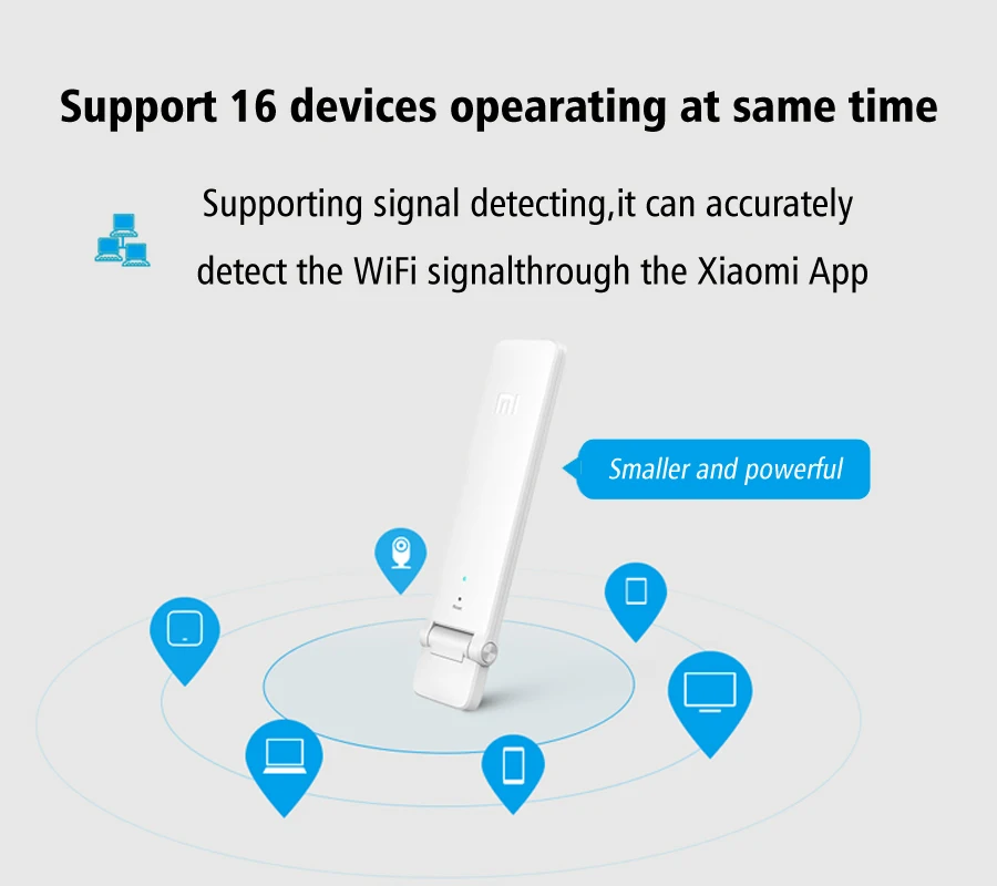 Оригинальный Xiaomi Wi-Fi ретранслятор 2 усилитель-удлинитель 2 Универсальный Repitidor Wi-Fi адаптер 300 Мбит/с Беспроводной усилитель сигнала WiFi