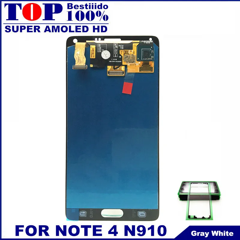 Супер AMOLED lcd s для samsung Galaxy Note 4 Note4 N910 N910C N910A N910F N910H ЖК-дисплей сенсорный экран дигитайзер Замена