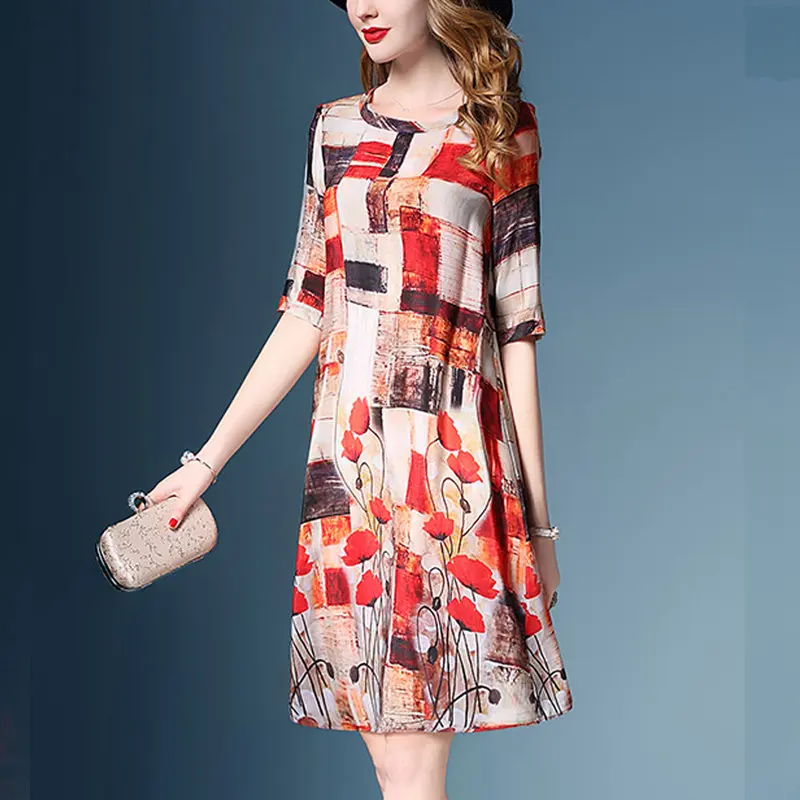 2018 Новое поступление женское платье Лето Модный Принт Vestidos Feminino платья