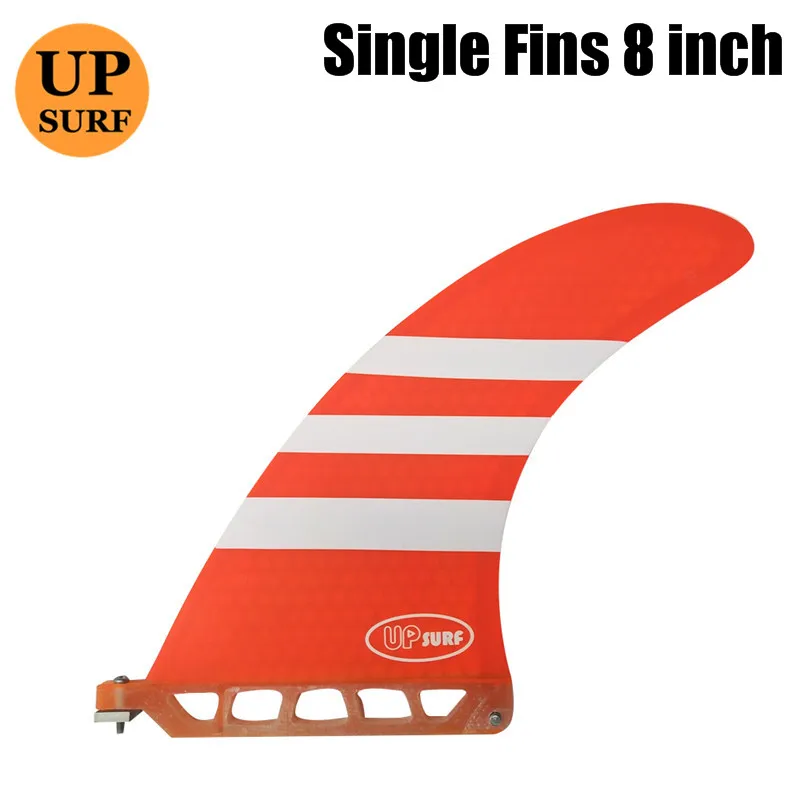 Single Surfboard Longboard Fins Plastic 8"Length Top Quality