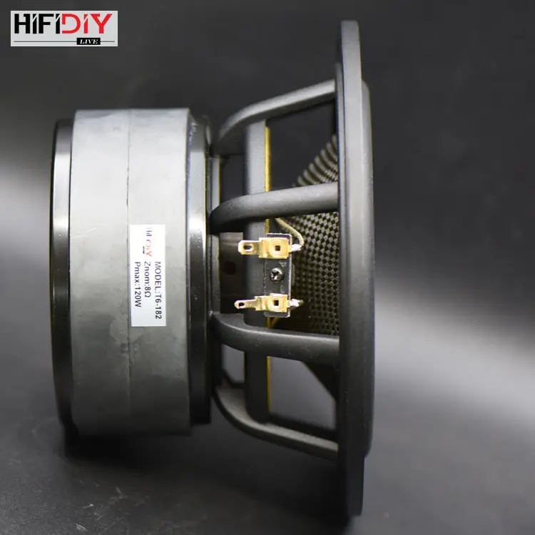 HIFIDIY LIVE HIFI 7,1 дюймов 6," Midbass Динамик для автомобиля 8OHM 120 Вт литье Алюминиевая Рамка углеродного волокна громкоговоритель T6-182