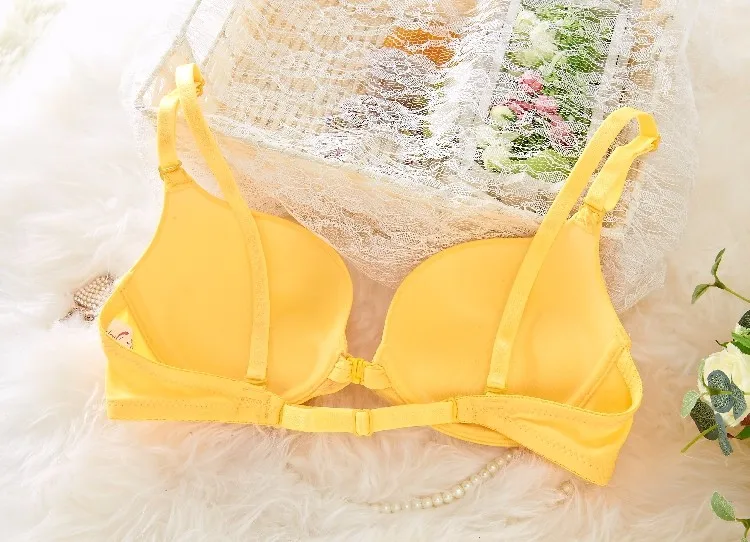 comfy bra Fashion bra spring and summer seamless sexy front button bra push up underwear buckle female small chest bra red bra