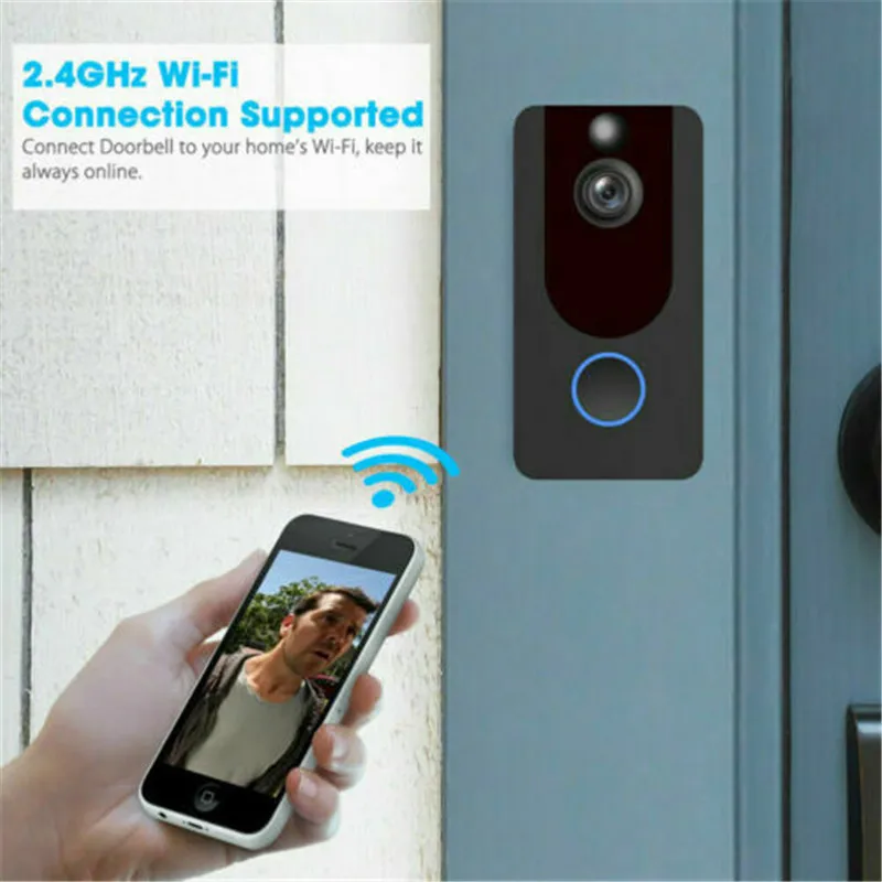V7 Смарт беспроводная камера Wi-Fi для дверного звонка видео Беспроводной дистанционный дверной звонок CCTV дверной звонок с помощью