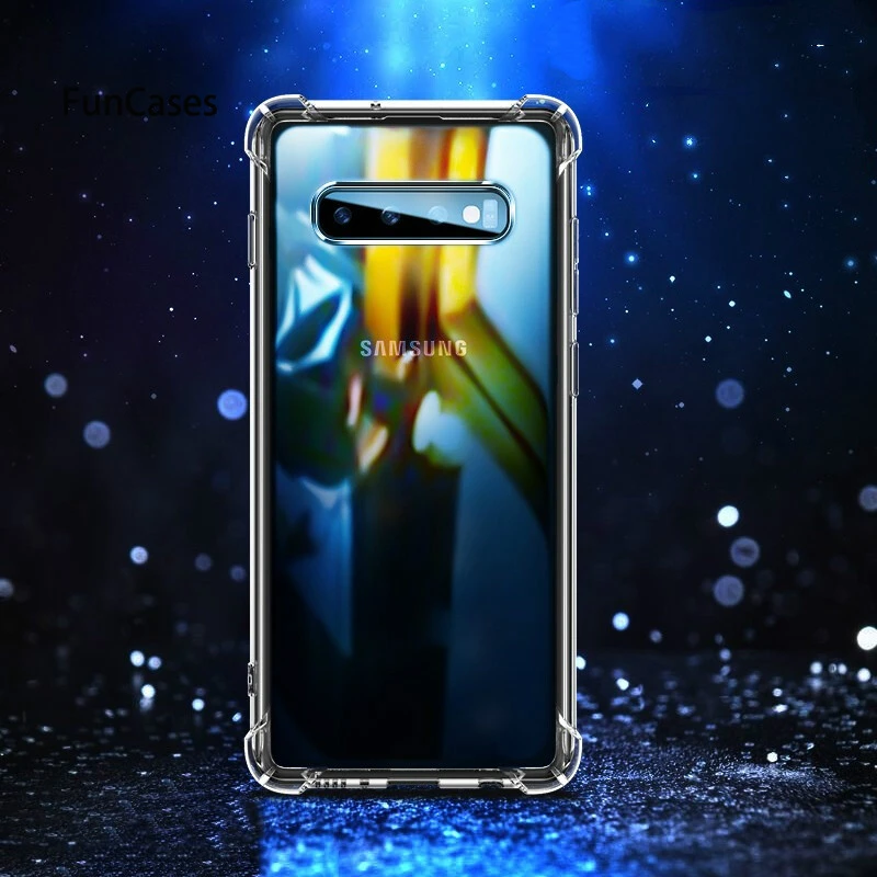 Противоударный прозрачный силиконовый чехол для Galaxy M20 S10E S10 S9 S8 плюс S7 S6 край Капа