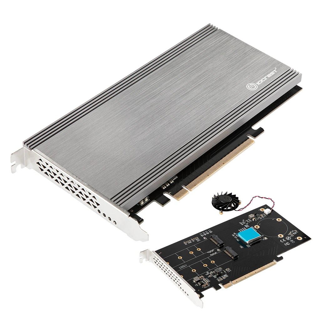 PCI express 3,0 Для Dual NVMe M Key M.2 SSD слот для карты адаптер PCI-e x 16 до 2 x M2 конвертер NGFF SSD Ультра Скорость твердотельного диска Predator