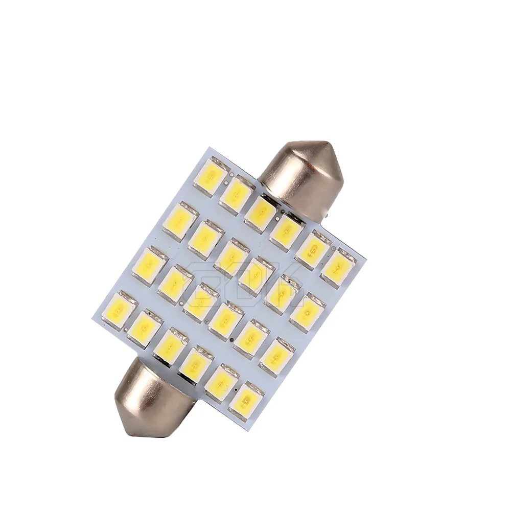 10 шт./лот светодиодные гирлянды 31 мм 36 39 42 24 светодиода 2835 SMD 360 лм C5W купольные