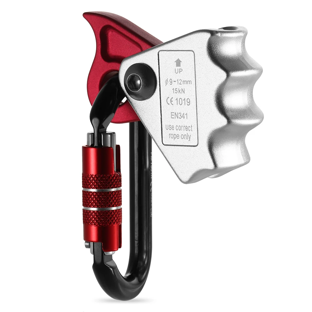 24KN Quick Lock Mountain Rock Climbing Tree Carving Rope Grab Outdoor