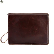 England Style new leather men Messenger Bags Large Envelope Bag Wholesale Vintage Clutch Bag Cross-Body Shoulder Bag Brown Black