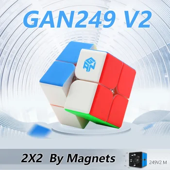 

Gan 249 V2 M 249M Magnetic Cube Stickerless Magic Speed Cube 2x2x2 Puzzle Competition Toy Cubo WCA Championship 2x2 By Magnets