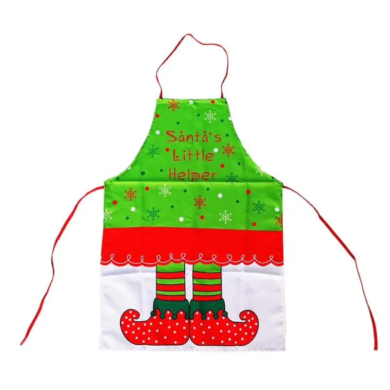 Happy Non woven Lady Cute Christmas Aprons Xmas Cooking Dress Santa