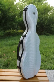 

new WHITE color 4/4 Violin case Glass Fiber Soft Imitate Leather Pink White Black #GF 188