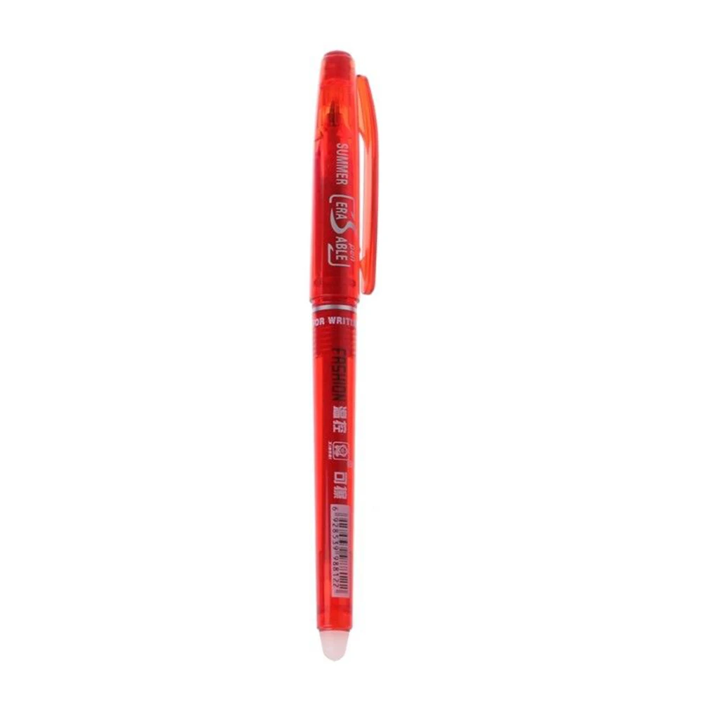 8 цветов 0,5 мм стираемая ручка Волшебная пластиковая гелевая ручка ручки для письма офисные школьные принадлежности Канцтовары Студенческая премия подарки - Color: Red