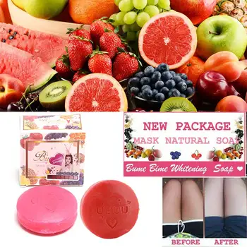 

Instant Miracle Whitening Soap Thailand Bumebime Handmade Soap White Skin Natural Soaps Bath Fruit Essential Oil Soap 100g
