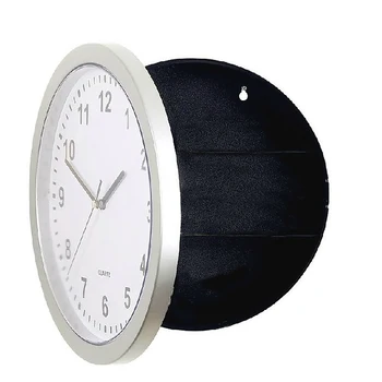

Behogar Wall Clock Diversion Safe Secret Stash Money Cash Jewelry Toy Storage Security Lock Box Tin Container Organizer Huf
